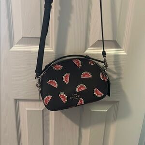 Coach Black and Red Crossbody Bag